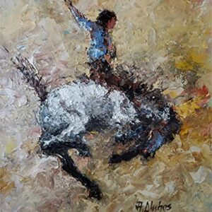 Roughstock, Western Rodeo By Internationally Renowned Artist Andre Dluhos