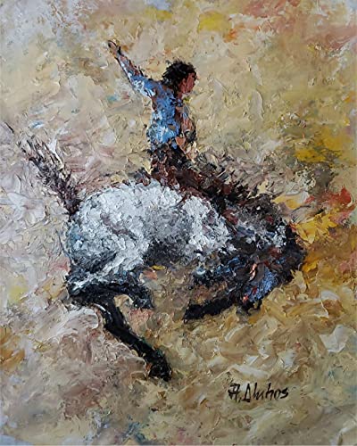 Roughstock, Western Rodeo By Internationally Renowned Artist Andre Dluhos