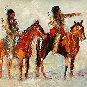 As the Crow Flies, Native American Sioux Indians Limited Edition, Signed and Numbered Print by Andre Dluhos