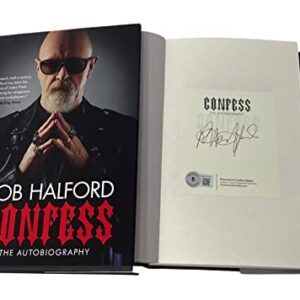 Rob Halford Signed Autographed Confess 1st Edition Book Judas Priest Beckett COA