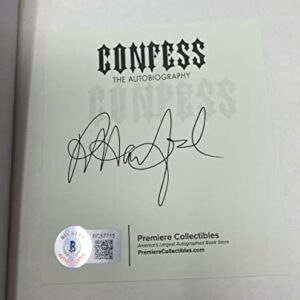 Rob Halford Signed Autographed Confess 1st Edition Book Judas Priest Beckett COA