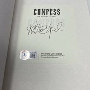 Rob Halford Signed Autographed Confess 1st Edition Book Judas Priest Beckett COA