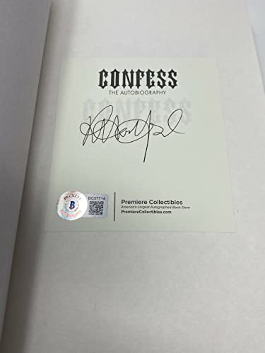 Rob Halford Signed Autographed Confess 1st Edition Book Judas Priest Beckett COA