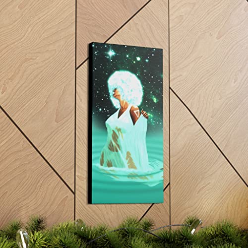 Purify Yourself In The Waters... 10x20 Canvas Wall Art Zodiac Scorpio, Cancer, Pisces Water Signs Galaxy Black Beauty Feminine Woman Easy To Display Decor Living Room Bedroom Office Wall Decor Home Decoration