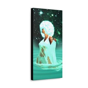 Purify Yourself In The Waters... 10x20 Canvas Wall Art Zodiac Scorpio, Cancer, Pisces Water Signs Galaxy Black Beauty Feminine Woman Easy To Display Decor Living Room Bedroom Office Wall Decor Home Decoration