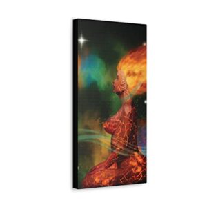 Submission To The Reset 10x20 Canvas Wall Art Zodiac Aries, Leo, Sagittarius Fire Signs Galaxy Black Beauty Feminine Woman Easy To Display Decor Living Room Bedroom Office Wall Decor Home Decoration