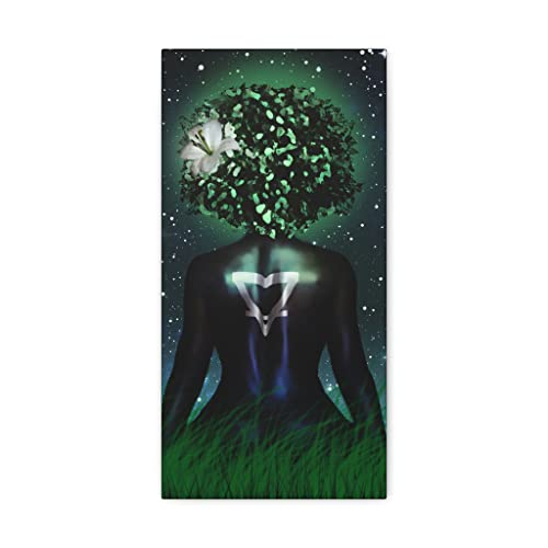 The One With The Mother 10x20 Canvas Wall Art Zodiac Virgo, Taurus, Capricorn, Mother Earth Nature Black Beauty Feminine Woman Easy To Display Decor Living Room Bedroom Office Wall Decor Home Decoration
