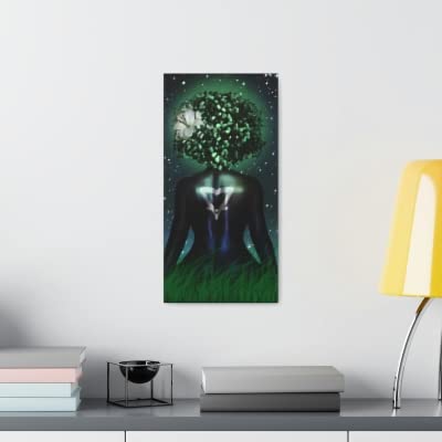 The One With The Mother 10x20 Canvas Wall Art Zodiac Virgo, Taurus, Capricorn, Mother Earth Nature Black Beauty Feminine Woman Easy To Display Decor Living Room Bedroom Office Wall Decor Home Decoration