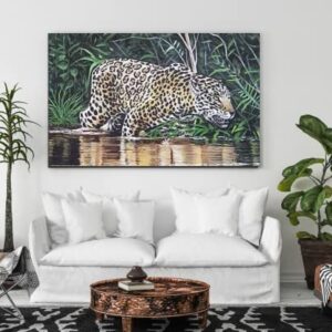 Guyanese Animal Oil Painting On Canvas Frameless Caribbean Wall Art Decor