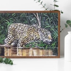 Guyanese Animal Oil Painting On Canvas Frameless Caribbean Wall Art Decor