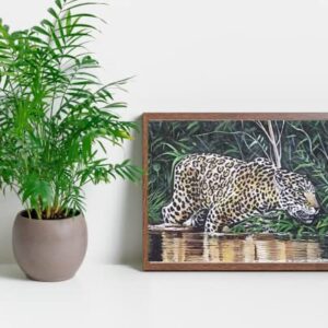 Guyanese Animal Oil Painting On Canvas Frameless Caribbean Wall Art Decor