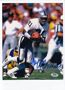 cliff branch signed photo 8×10 autographed raiders psa/dna