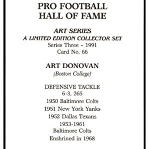 Art Donovan Signed Goal Line Art Card GLAC Autographed Colts PSA/DNA