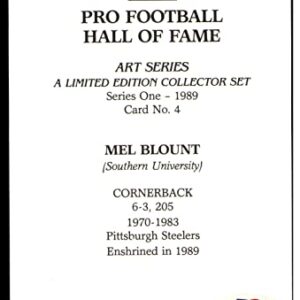 Mel Blount Signed Goal Line Art Card GLAC Autographed Steelers PSA/DNA