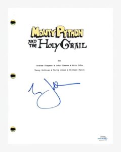 eric idle signed monty python and the holy grail movie script acoa coa