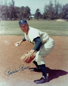 pee wee reese brooklyn dodger mlb hall of fame signed 8×10 photo plaque