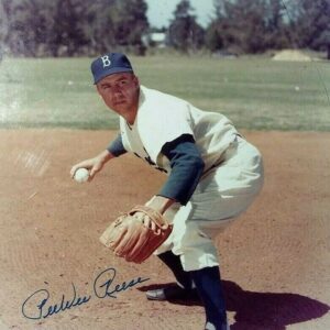 Pee Wee Reese Brooklyn Dodger MLB Hall of Fame Signed 8x10 Photo Plaque