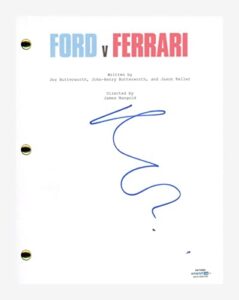 matt damon signed autographed ford v ferrari movie script screenplay acoa coa