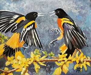 spring territories, wildlife birds by internationally renowned painter yary dluhos