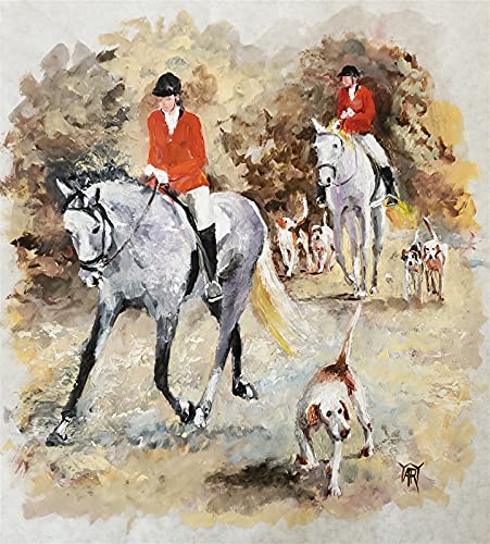 SOLD - Sunday's Outing, English Hunt by Internationally Renowned Painter Yary Dluhos