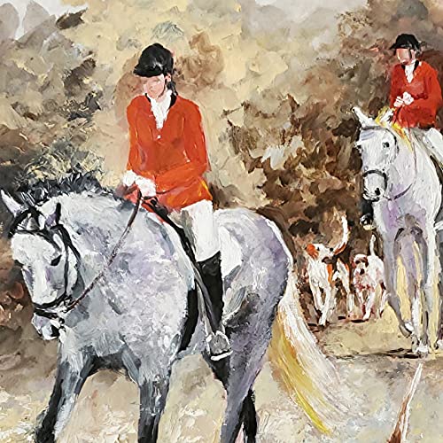 SOLD - Sunday's Outing, English Hunt by Internationally Renowned Painter Yary Dluhos