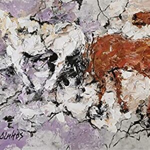 SOLD The Lone Stars, Horses By Internationally Renowned Artist Andre Dluhos