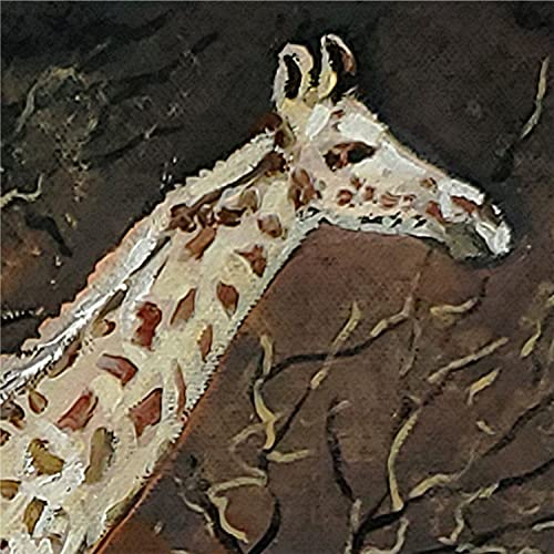 Long Stride - African Giraffe by Internationally Renowned Painter Yary Dluhos