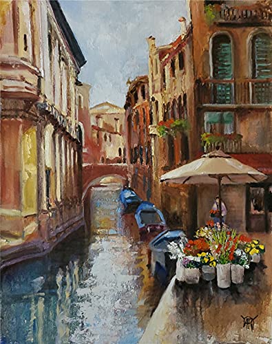 Flowers in Venice - Venice, Italy by Internationally Renowned Painter Yary Dluhos