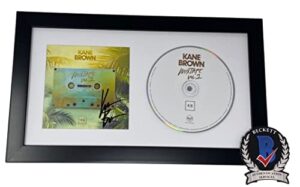 kane brown signed autographed mixtape vol. 1 framed cd display beckett coa