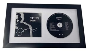 sting signed autographed duets framed matted cd display the police beckett coa