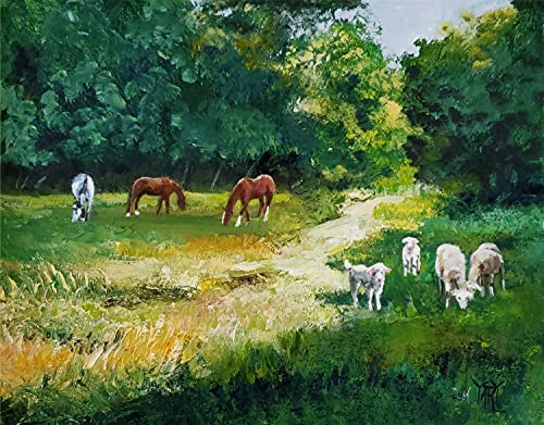 SOLD - Lush Countryside, Landscape by Internationally Renowned Painter Yary Dluhos