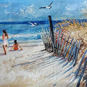 SOLD - Hampton's Summer, Seascape by Internationally Renowned Painter Yary Dluhos