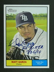 matt garza signed baseball card with jsa coa