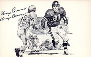 george connor football hof signed postcard with jsa coa