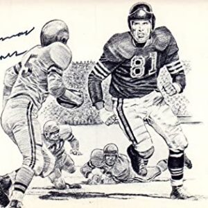 George Connor Football HOF Signed Postcard with JSA COA