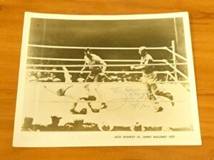 jack sharkey boxing champion signed 8×10 photo with jsa sticker no card