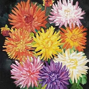 Dahlias - Floral Still Life by Internationally Renowned Painter Yary Dluhos