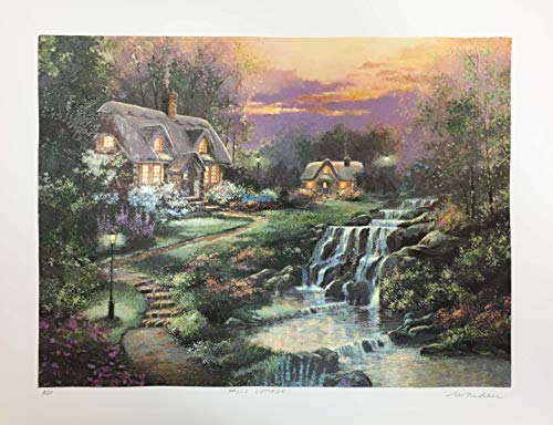 Falls Cottage (Nature Landscape Decor Art Framed)