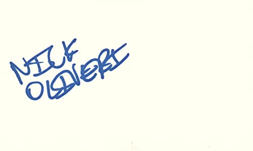 Nick Oliveri Singer Queens of The Stone Age Rock Band Signed Index Card JSA COA