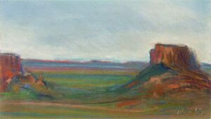 sedona, arizona by gregory kondos, original pastel, 6.5″ x 11.5″