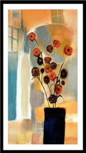 orange flowers (still life art framed)