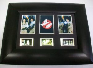 ghostbusters framed trio 3 film cell display collectible movie memorabilia complements poster book theater