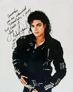 michael jackson early reprint signed promo photo #1 rp