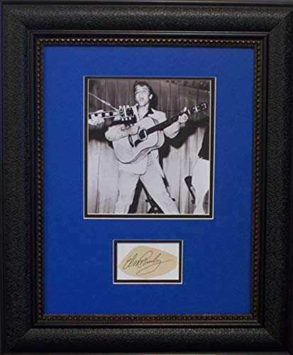 Elvis Presley autograph paper showing it's age. The 'King' of rock n' roll still reigns.