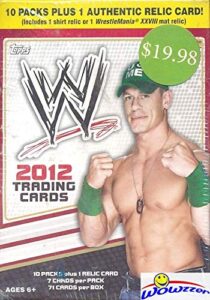 2012 topps wwe exclusive huge factory sealed 10 pack blaster box with authenitc wwe relic card! look for cards, auto & relics of top wwe superstars and legends! wowzzer!