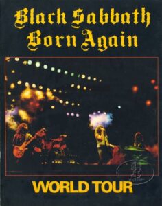 concert program for black sabbath 1982-83 born again tour