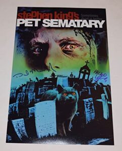 dale midkiff & miko hughes signed autograph pet sematary 11×17 poster photo coa