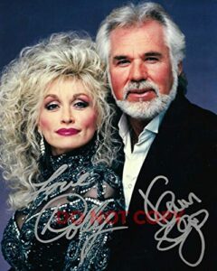 kenny rogers and dolly parton reprint signed 8×10″ photo rp #3