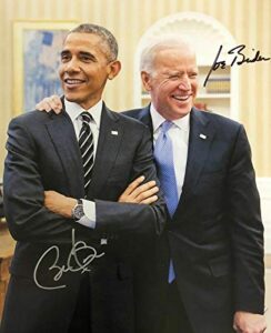 joe biden & barack obama reprint signed photo rp