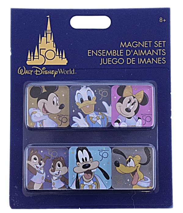 Disney Parks Magnet Set - Walt Disney World - 50th Anniversary - Character Tiles